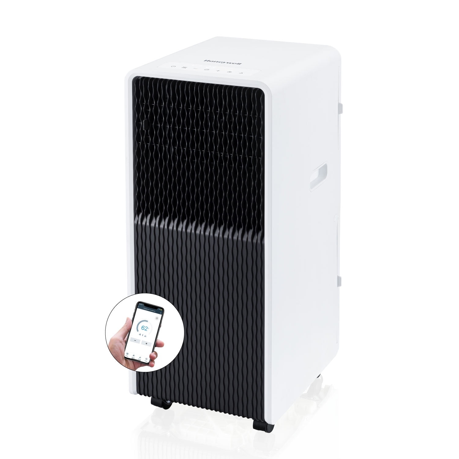 Honeywell 13,500 BTU Slim \u0026 Smart WiFi Portable AC with Fan, Dehumidifier, Alexa/Google Home Voice Control – Cools Up to 660 Sq. Ft., HX4CESVWG0 (10,000 BTU SACC)